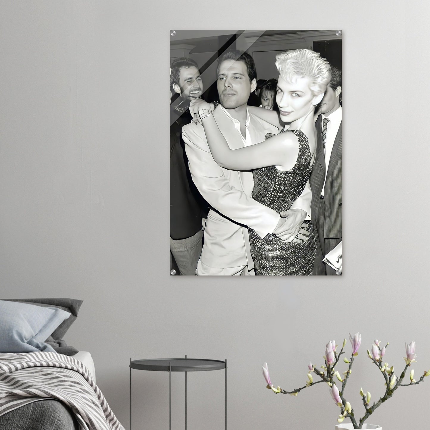 Poster Print of Freddie Mercury and Annie Lennox (public domain) on Premium Matte Paper - Posterify