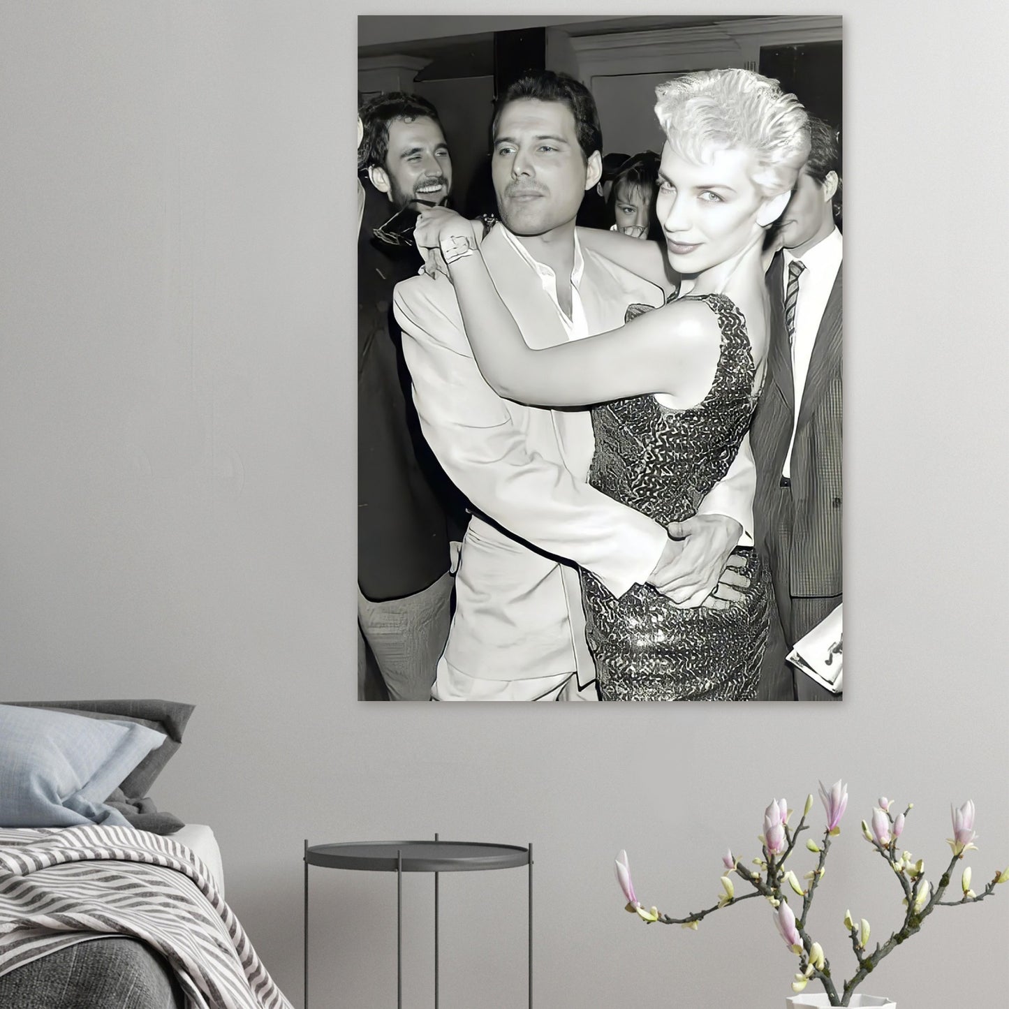 Poster Print of Freddie Mercury and Annie Lennox (public domain) on Premium Matte Paper - Posterify