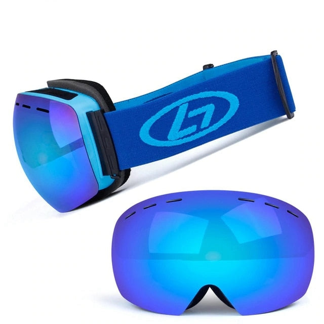 Ski Goggles Double Layers UV Anti-fog Big Ski Mask Glasses Skiing Snow Snowboard Goggles Men Women Ski Eyewear - Posterify