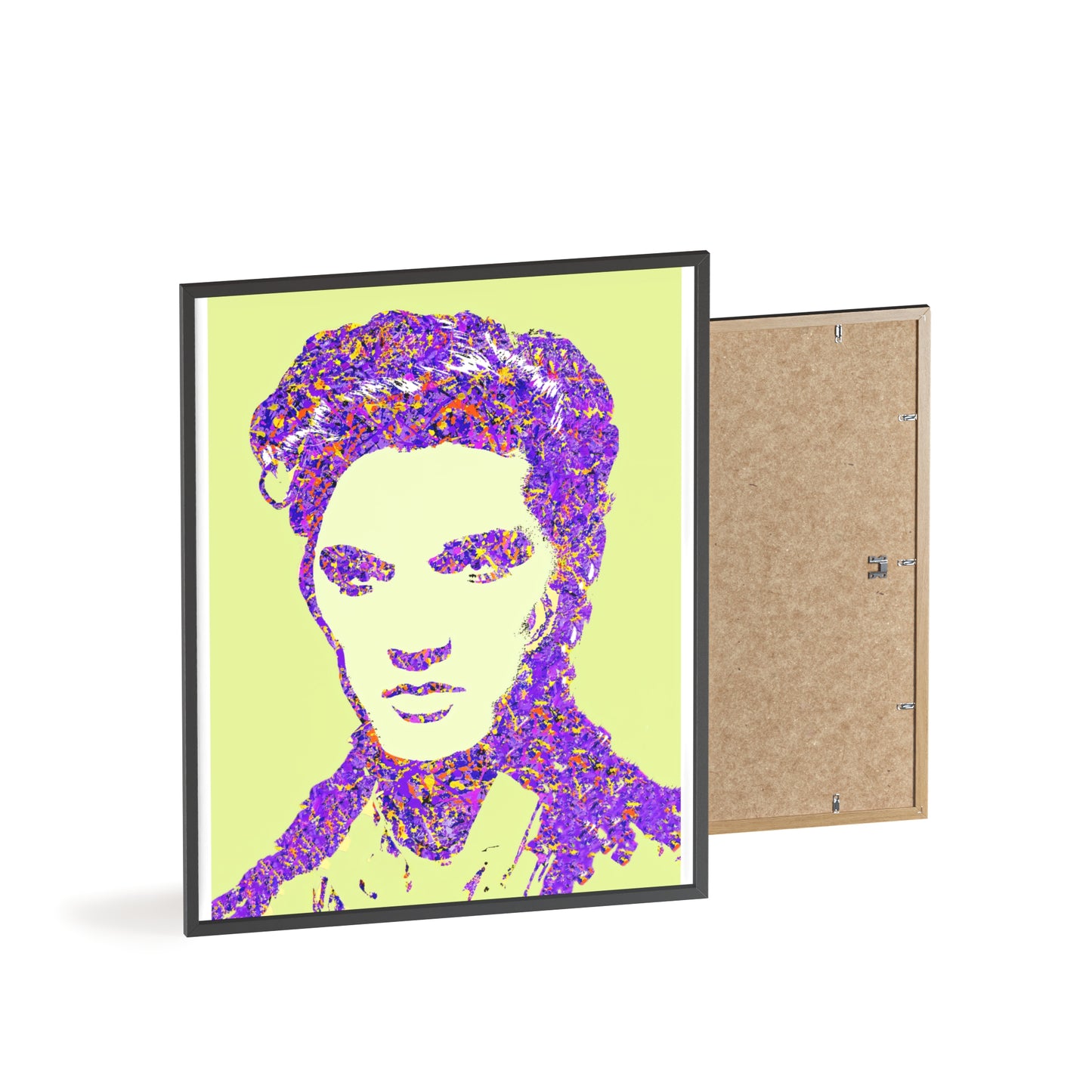 Elvis Poster with Wooden Frame