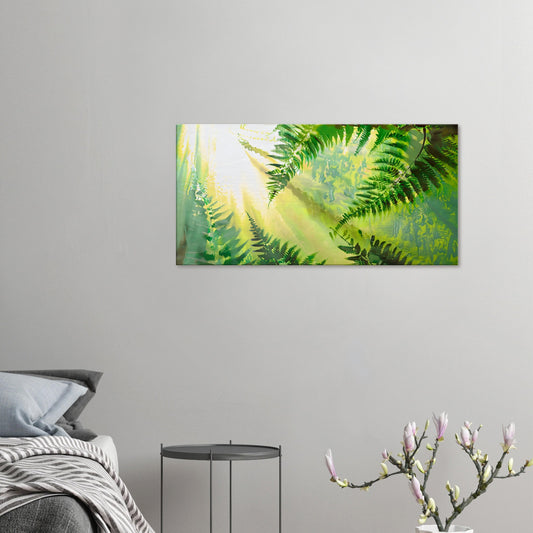 Canvas Print abstract painting of fern #2 by Posterify Design 50X100cm - Posterify