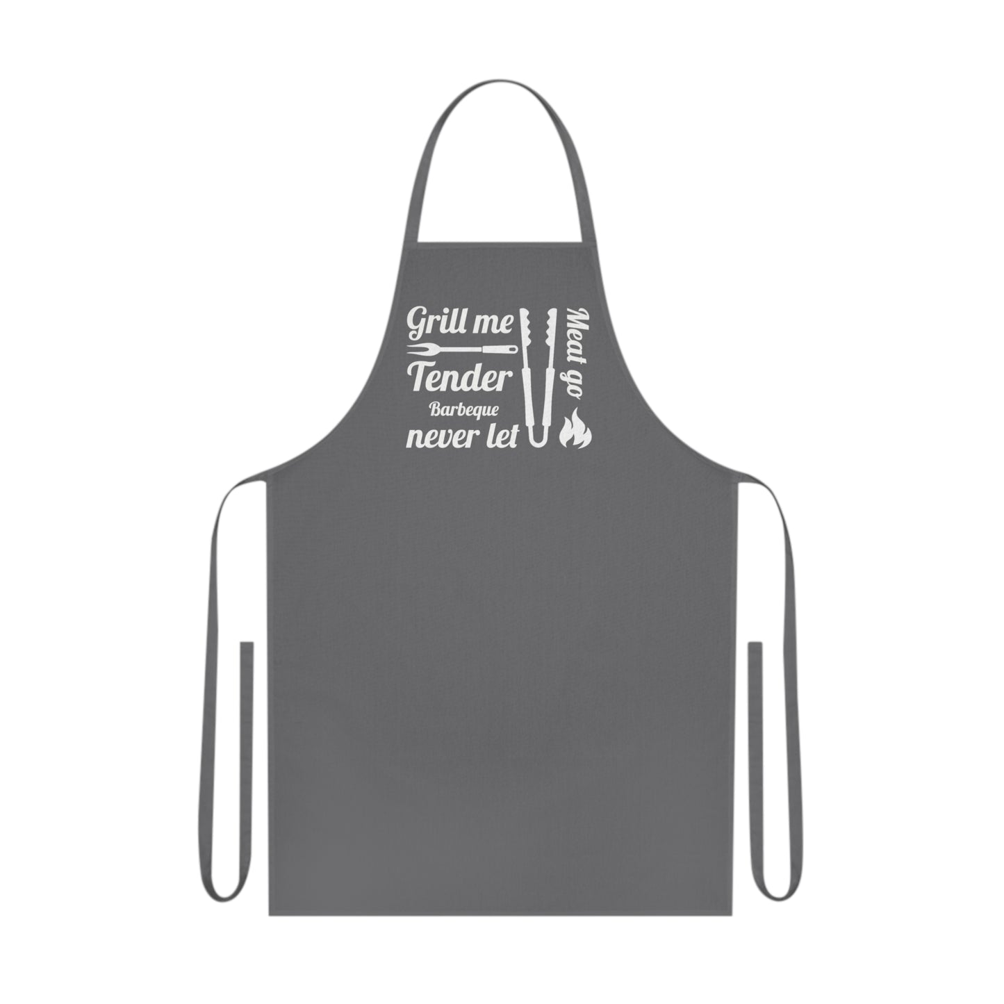 Grill me Tender Barbeque, Never let Meat Go /Elvis Cotton Apron