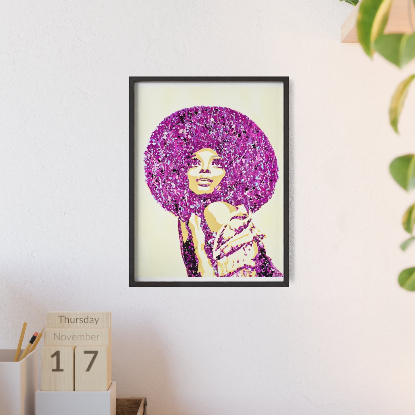 Diana Ross Poster with Wooden Frame