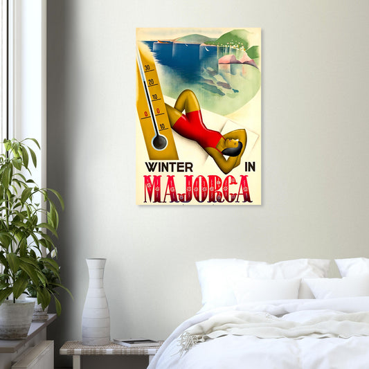 Mallorca in the Winter, Vintage Poster Reprint on Premium Matte Paper - Posterify