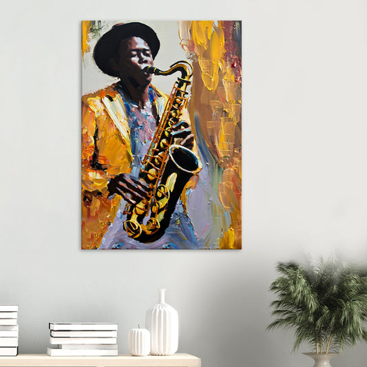 Canvas Print Saxophone player abstract art by Posterify design