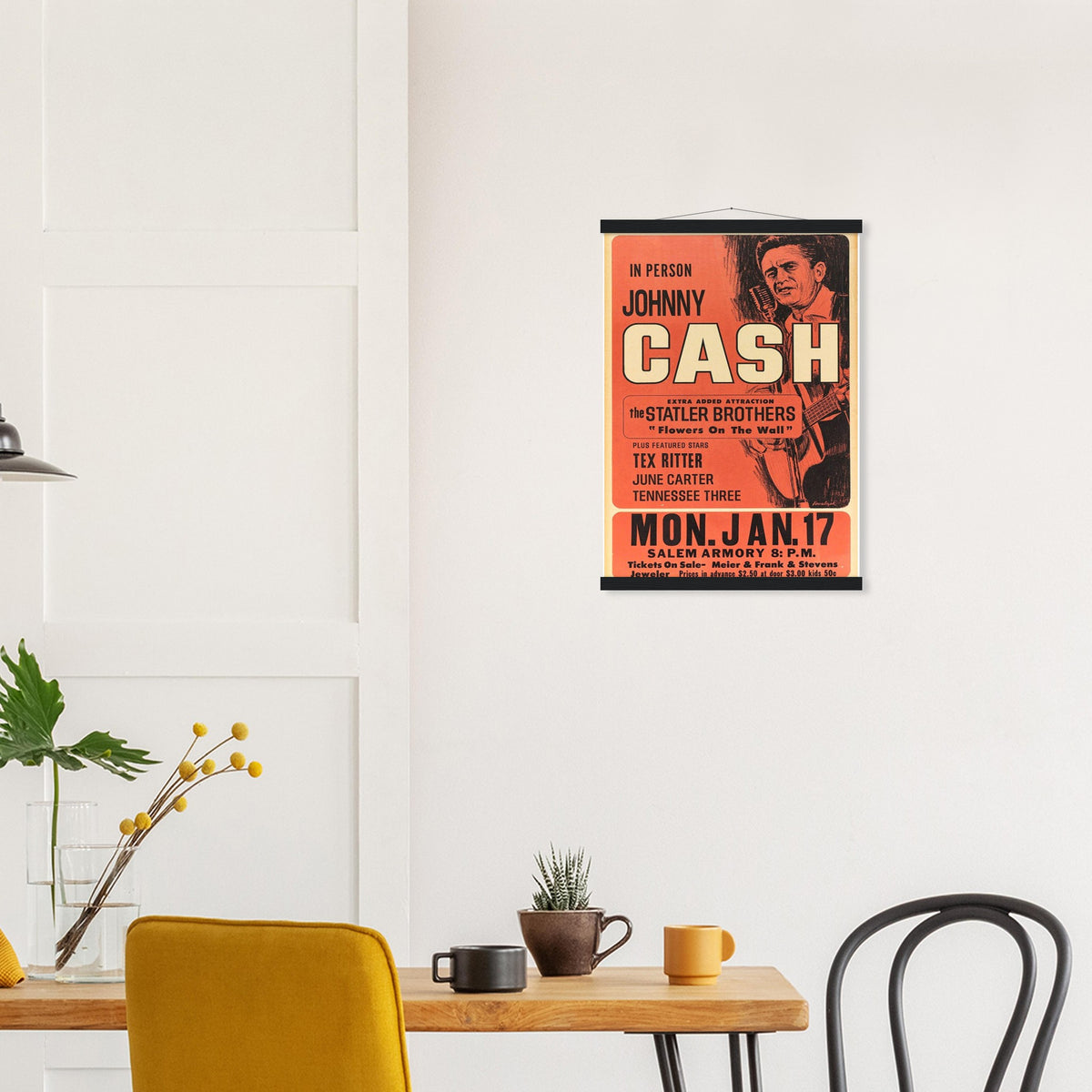Johnny Cash Vintage Poster reprint on Premium Poster Matte Paper - Posterify