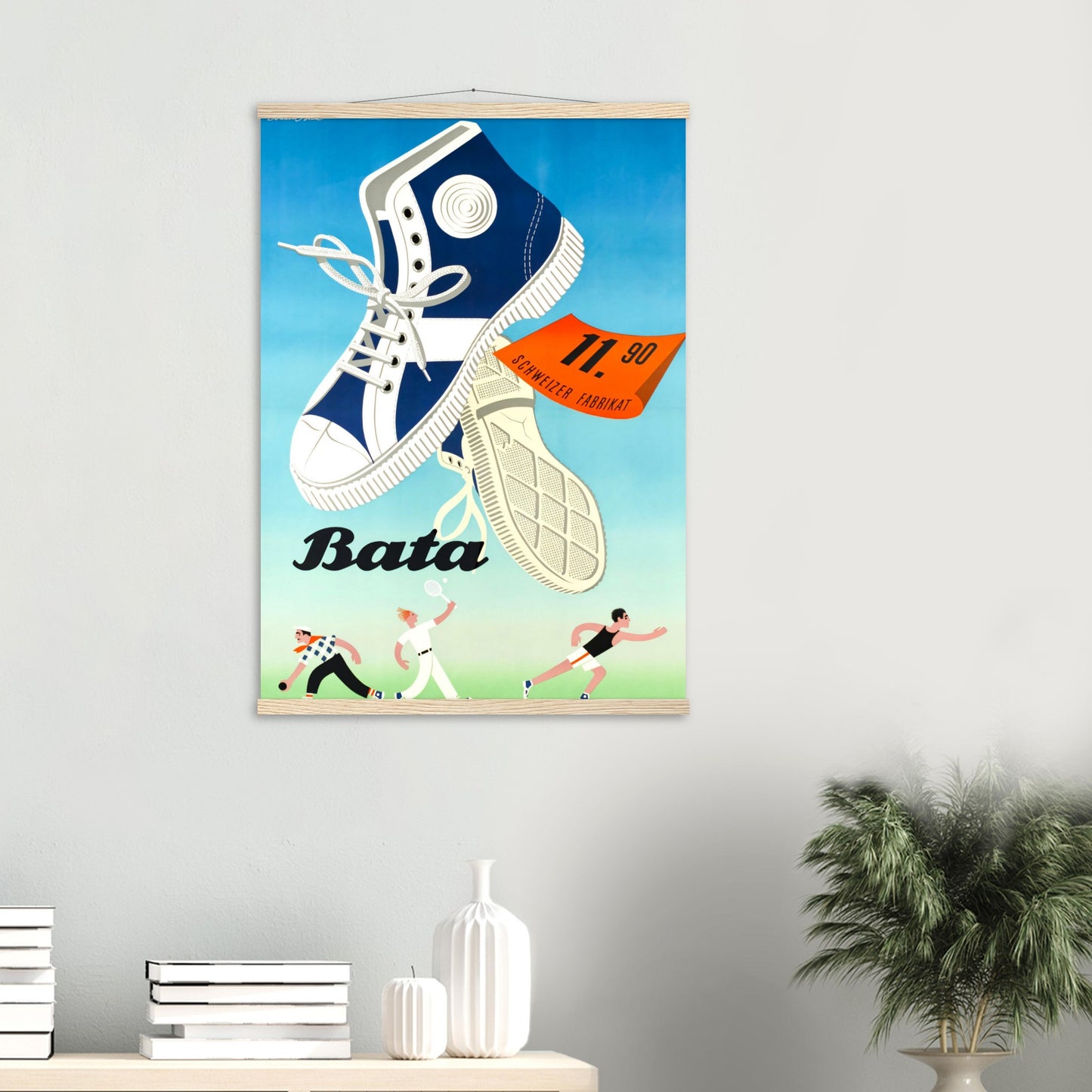 Vintage Poster Reprint, Bata Sneakers, Wall Art on Premium Paper - Posterify