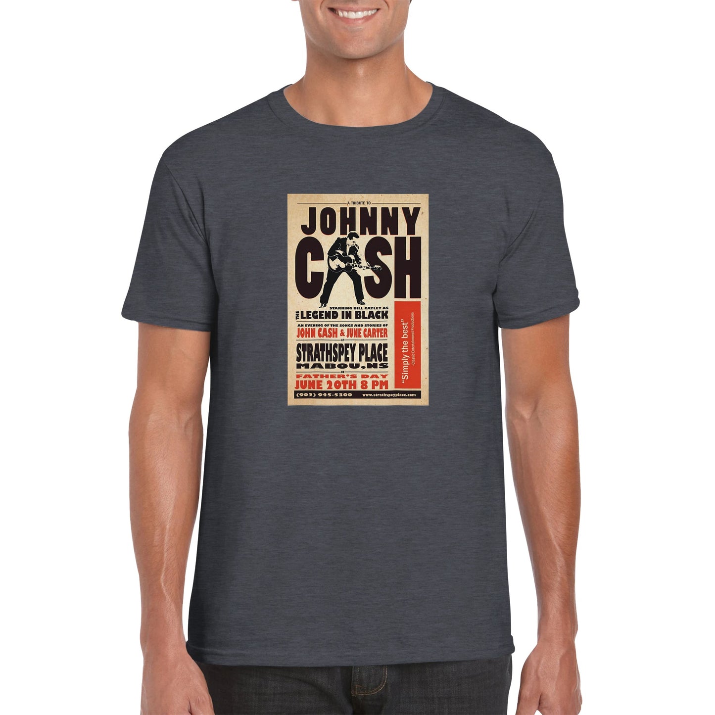Johnny Cash Classic Unisex Crewneck T-shirt - Posterify