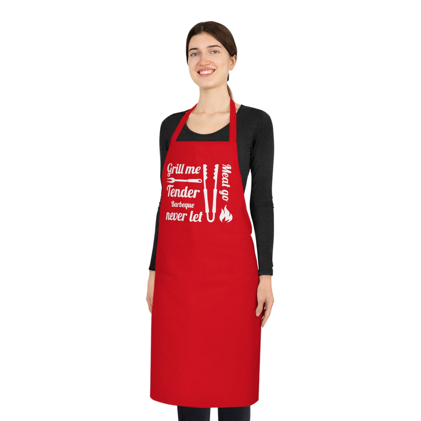 Grill me Tender Barbeque, Never let Meat Go /Elvis Cotton Apron