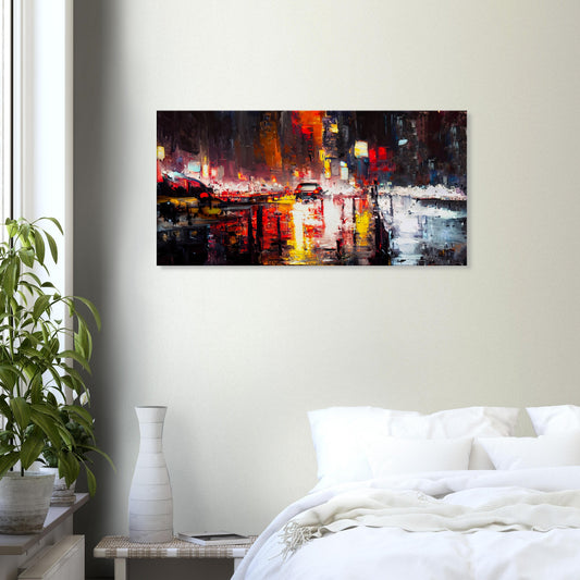Canvas print NY Times Square Abstract art by Posterify Design 50X100cm