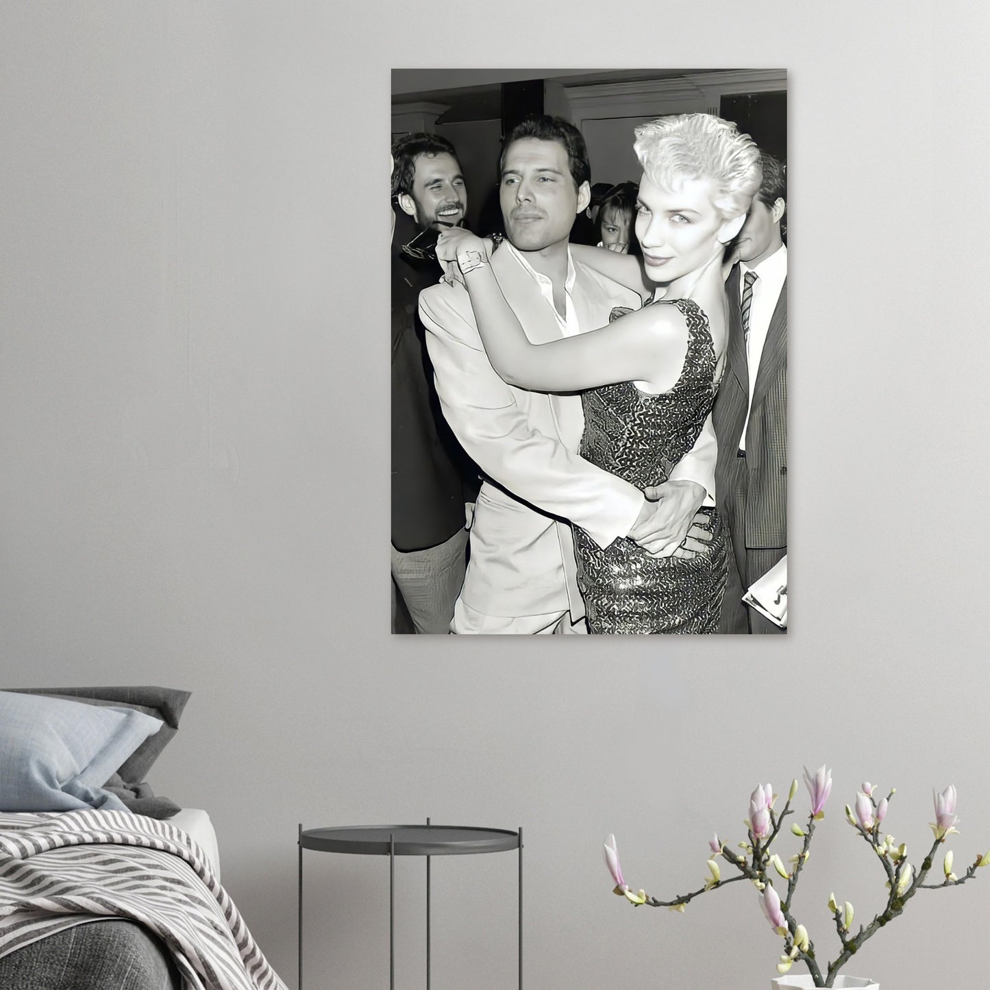 Poster Print of Freddie Mercury and Annie Lennox (public domain) on Premium Matte Paper - Posterify