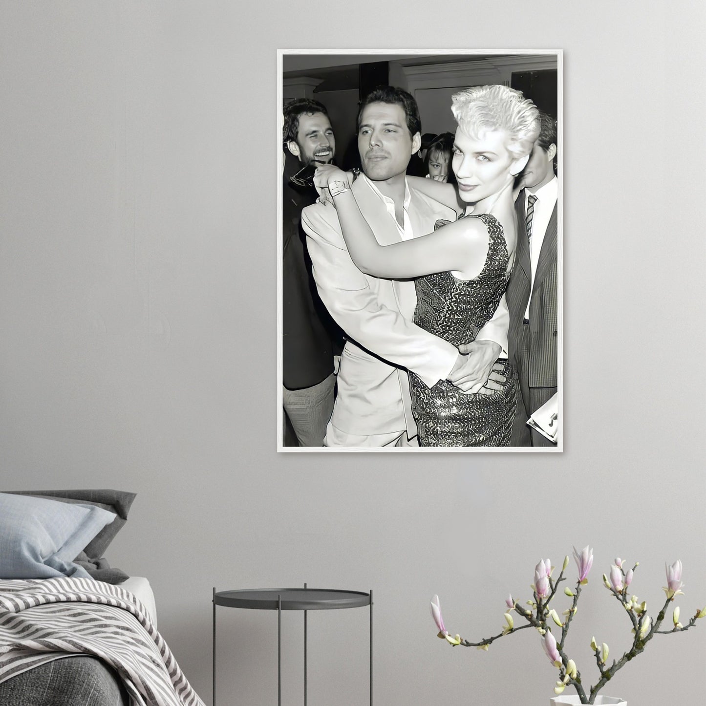 Poster Print of Freddie Mercury and Annie Lennox (public domain) on Premium Matte Paper - Posterify