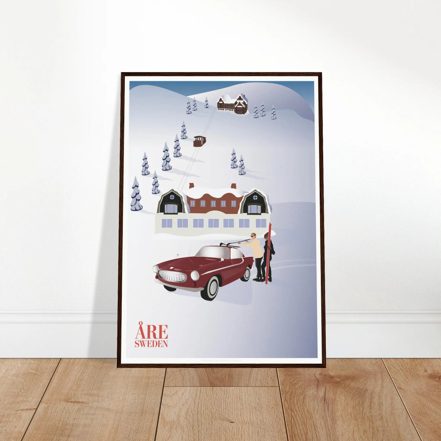 Åre, Sweden, Volvo P1800 by Posterify design, Premium Matte Paper Poster - Posterify