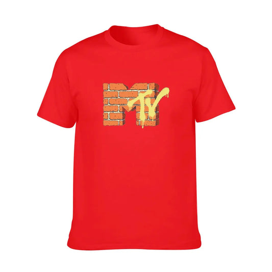 MTV Logo, Men's O-neck Short Sleeve T-Shirt | 180GSM Cotton (DTF) - Image #1