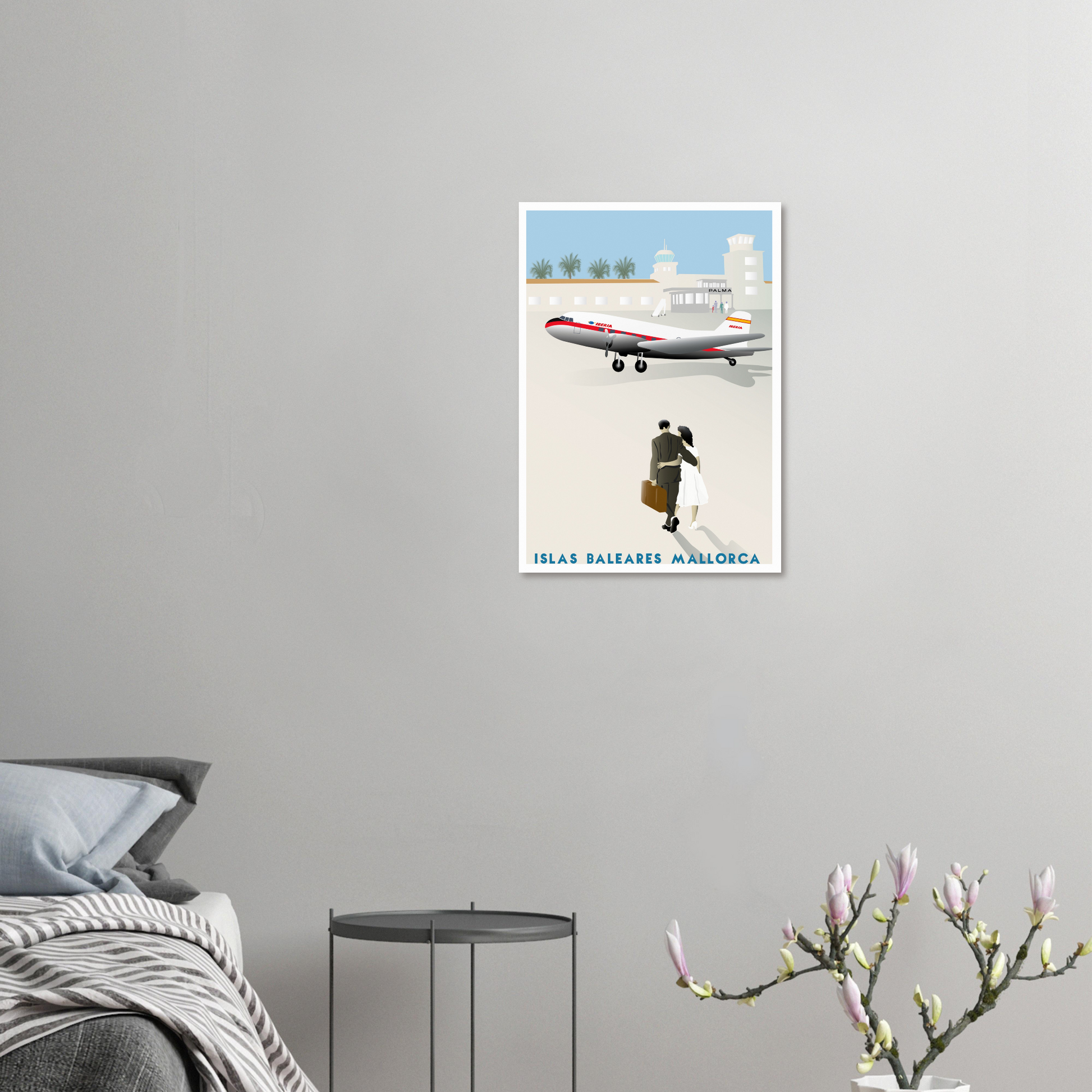 Palma Airport 1950 Vintage Poster by Posterify Design on Classic Matte Paper - Posterify