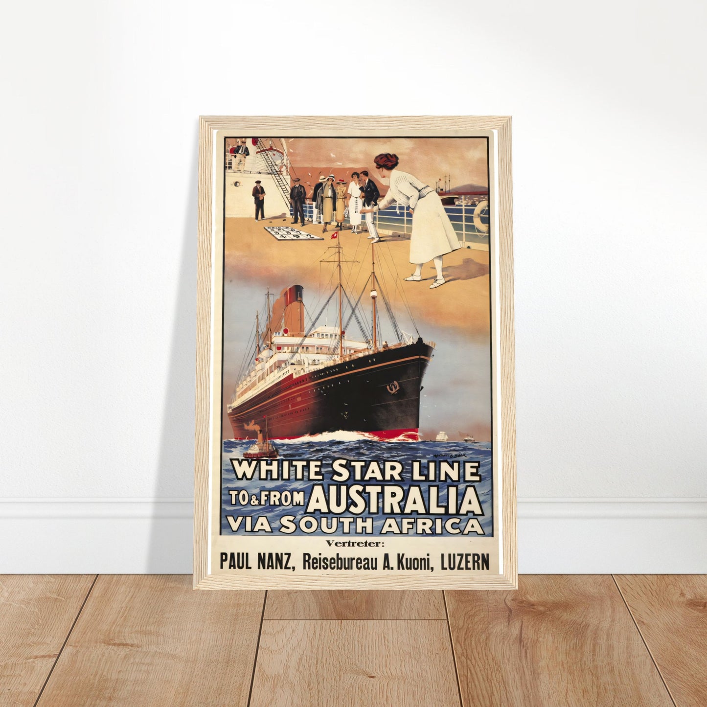 White Star Vintage Poster Reprint on Premium Matte Paper - Posterify