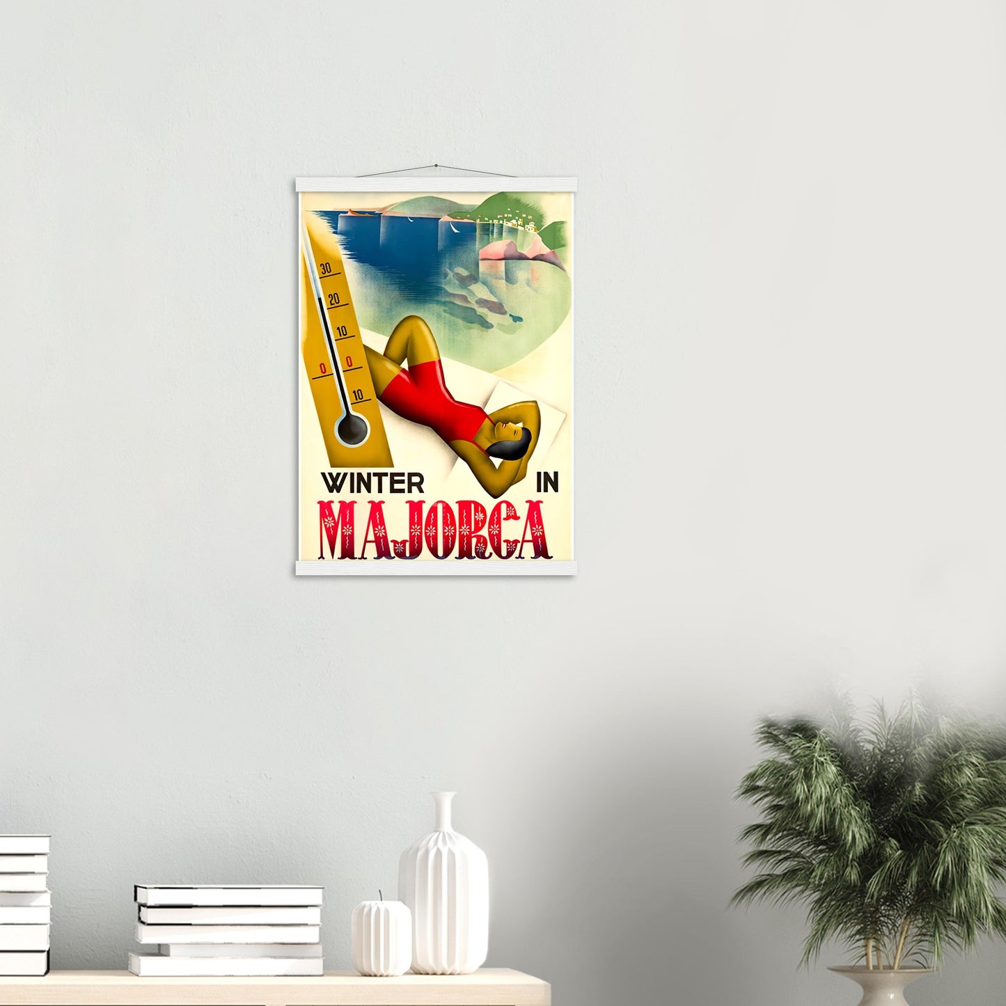 Mallorca in the Winter, Vintage Poster Reprint on Premium Matte Paper