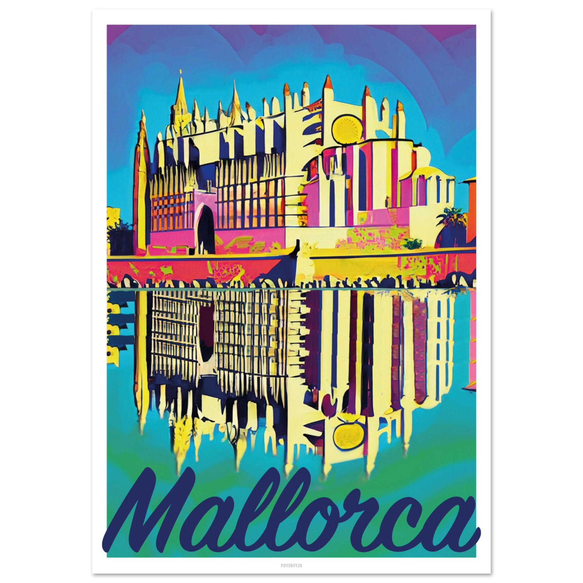 Mallorca Pop Art by Posterify Design on Premium Matte Paper - Posterify
