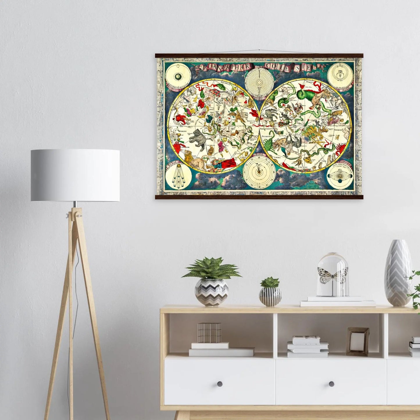 A celestial map by the Dutch cartographer Frederik de Wit, anno 1670, Poster reprint on premium paper - Posterify