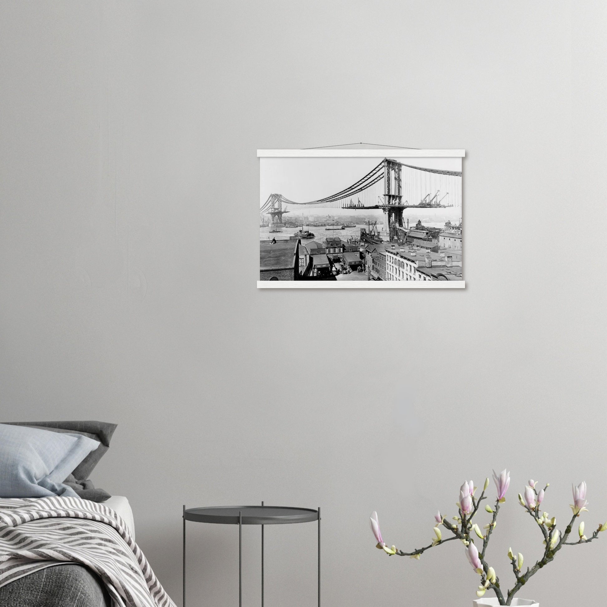 Manhattan Bridge Construction 1909 - Posterify