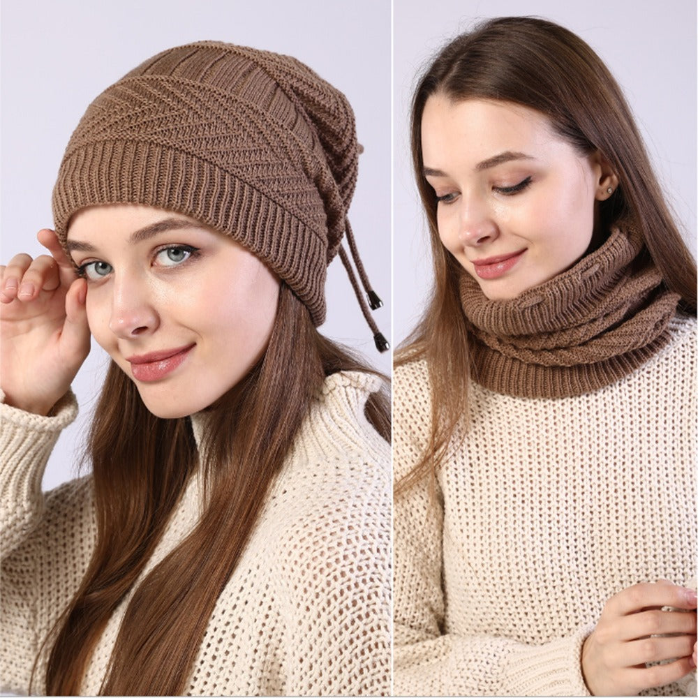 USB Electric Heating Warm Heating Hat Outdoor Knitted Hat Bib Two Autumn And Winter Heating Hat Bib - Posterify