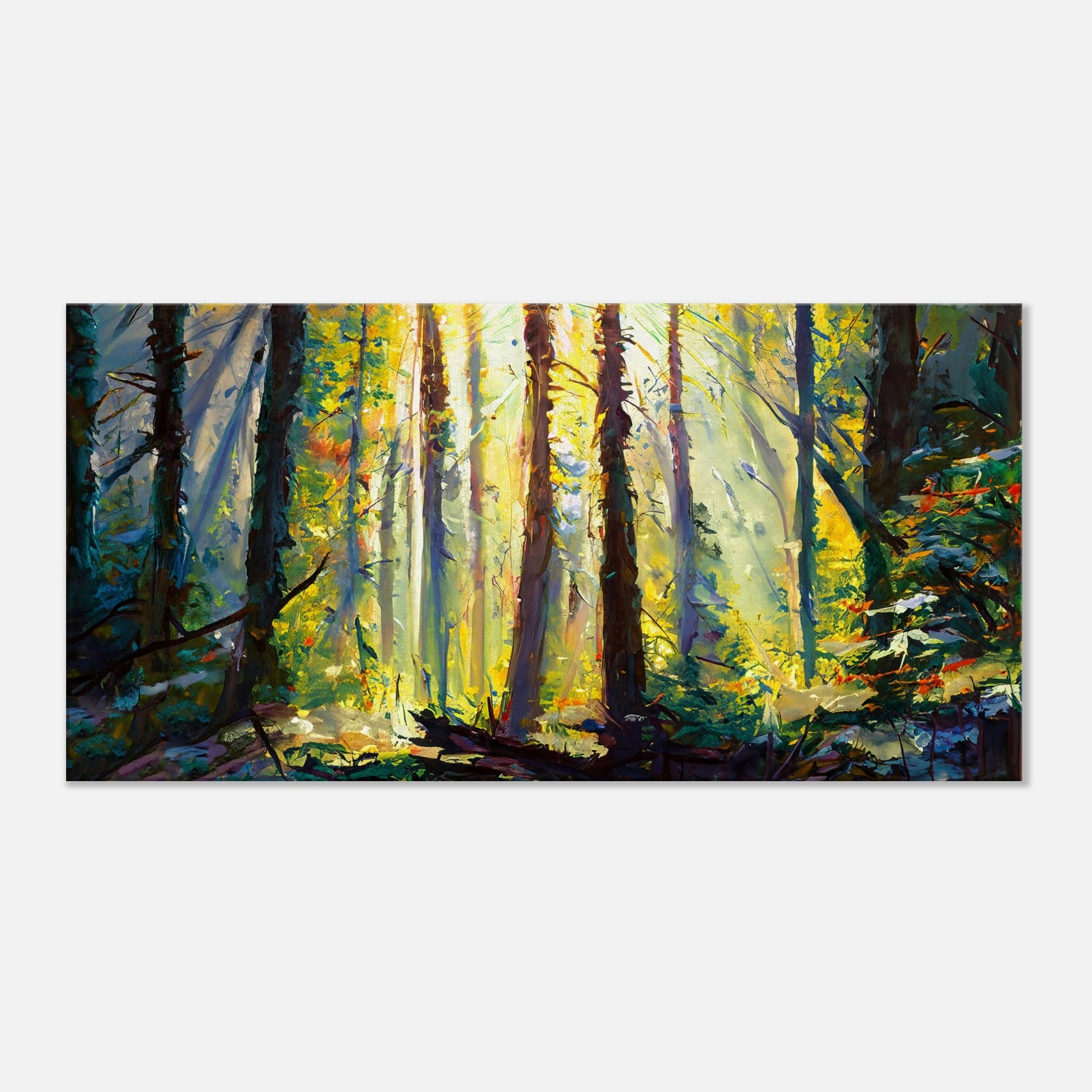 Summer forest on canvas print abstract art By Posterify design 50X100cm - Posterify