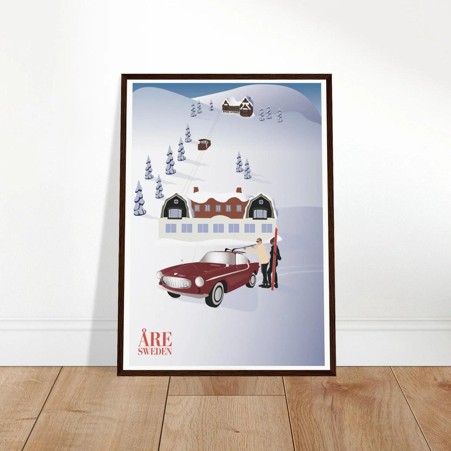 Åre, Sweden, Volvo P1800 by Posterify design, Premium Matte Paper Poster - Posterify