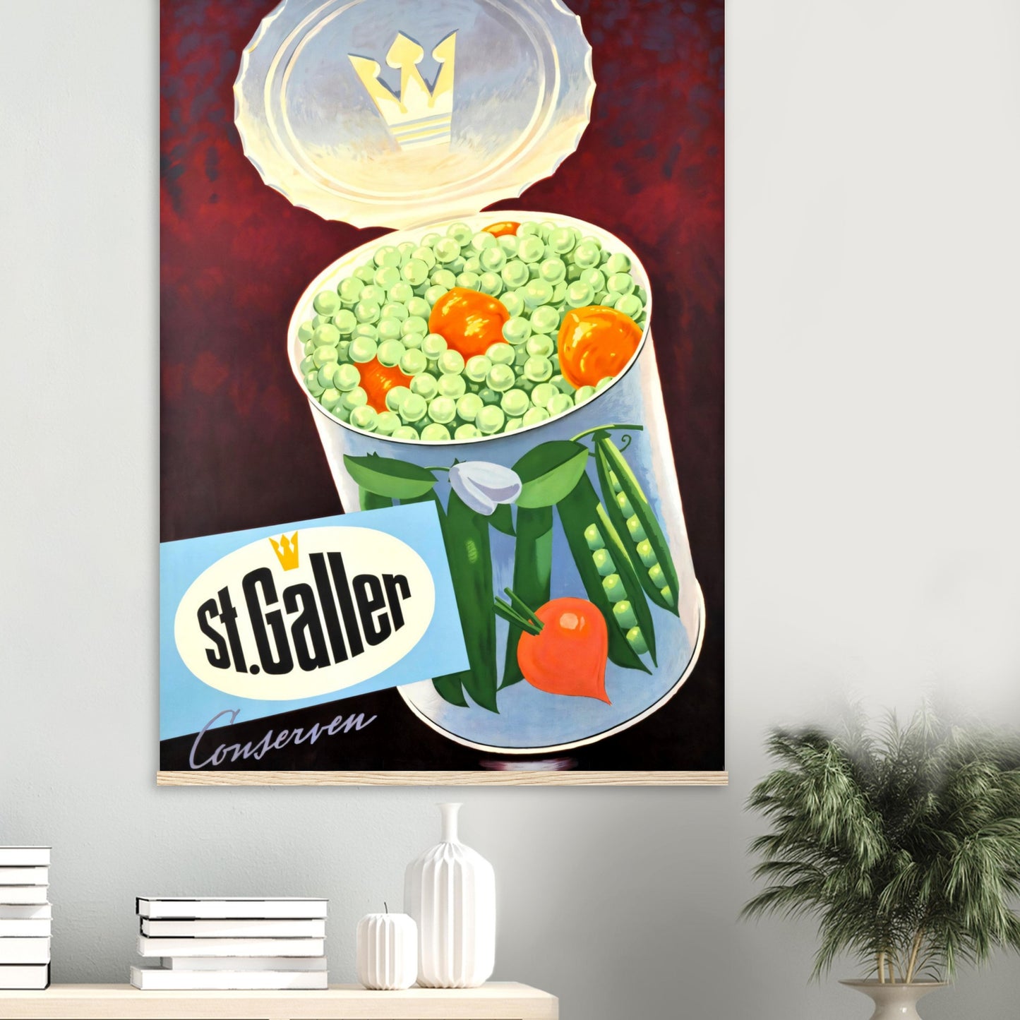 Vintage Poster Reprint, St Galler Peas, Wall Art on Premium Paper - Posterify