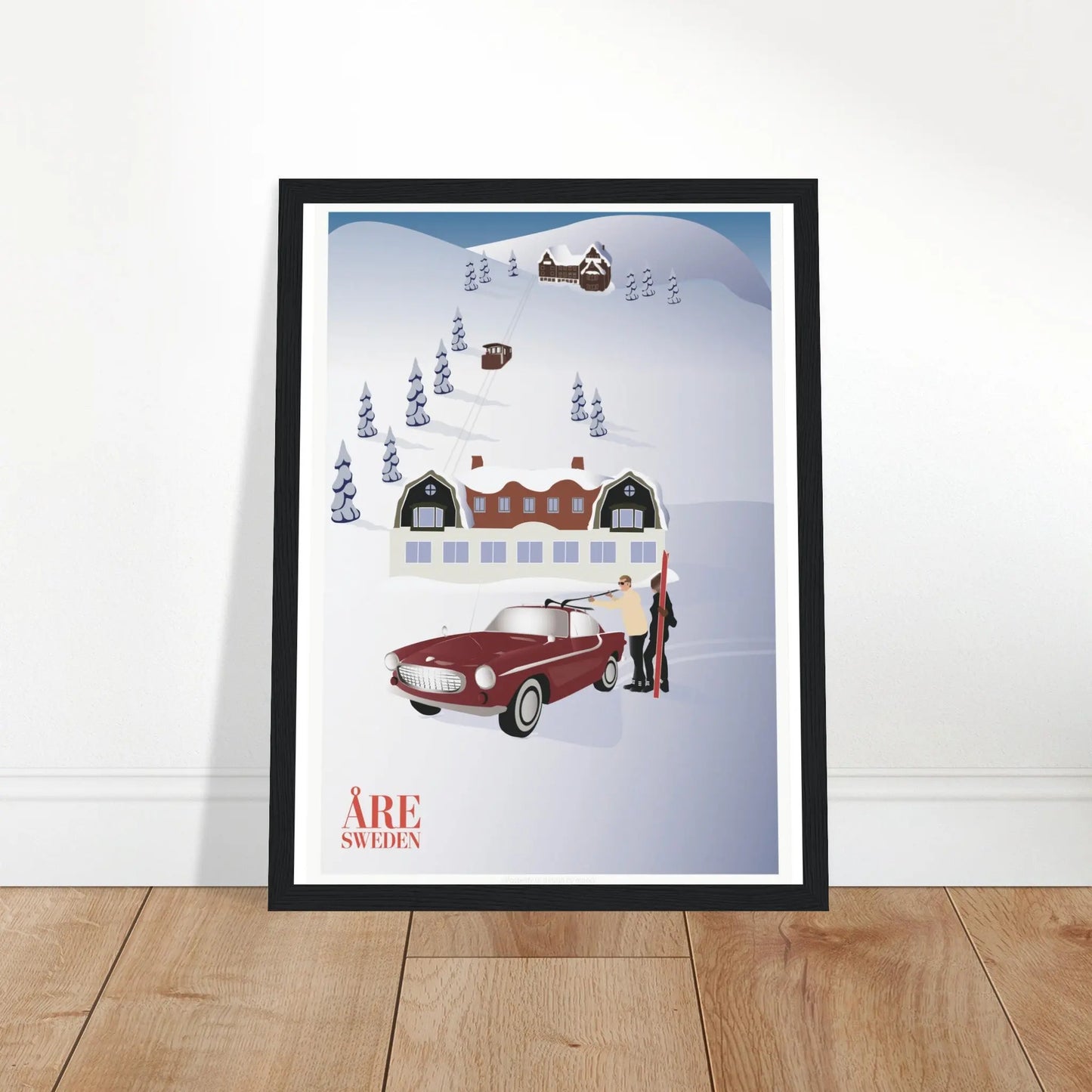 Åre, Sweden, Volvo P1800 by Posterify design, Premium Matte Paper Poster - Posterify