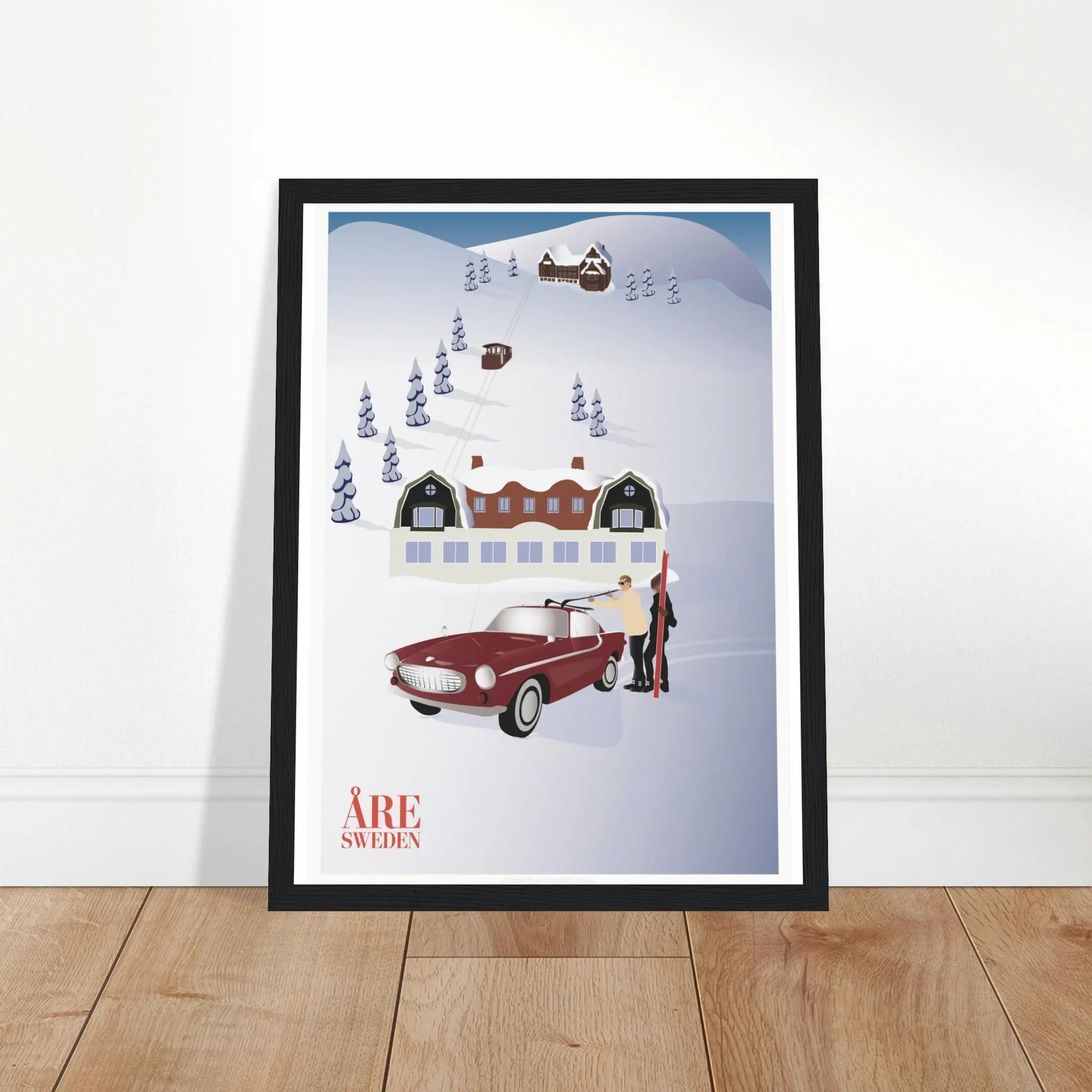 Åre, Sweden, Volvo P1800 by Posterify design, Premium Matte Paper Poster - Posterify