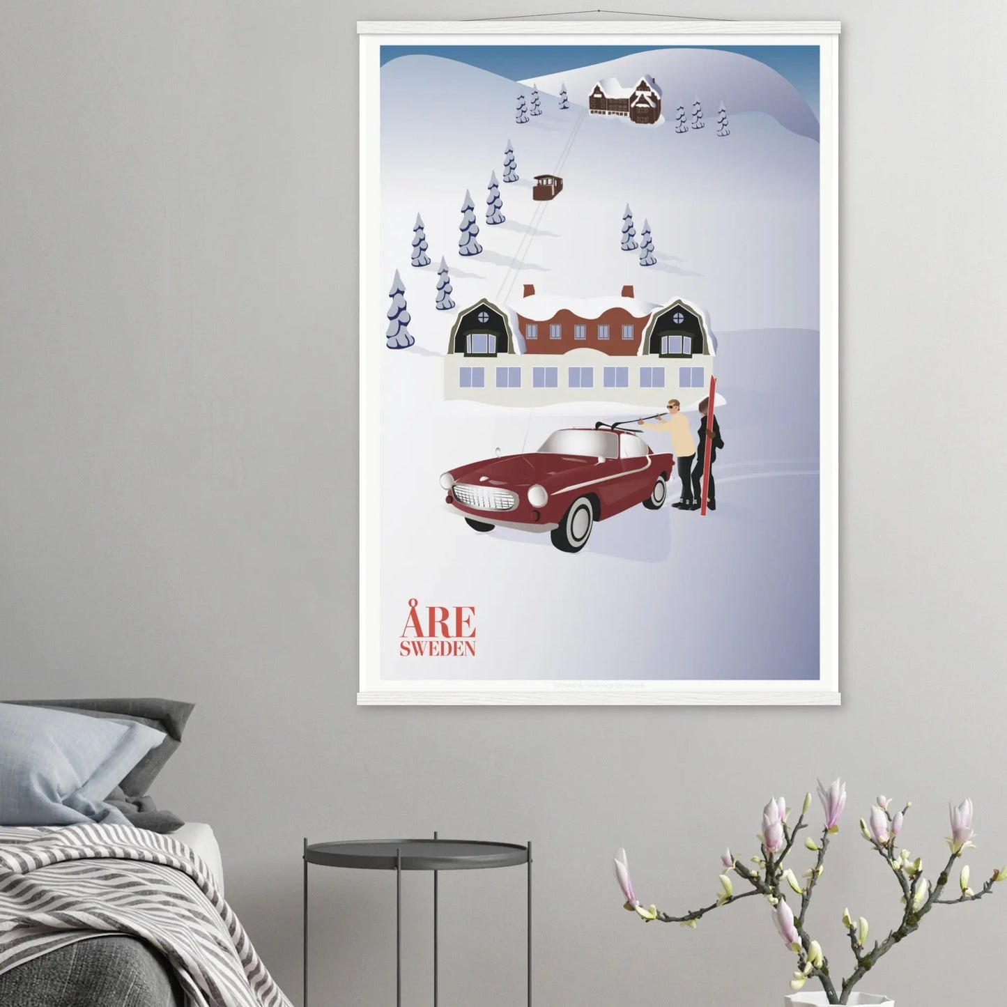 Åre, Sweden, Volvo P1800 by Posterify design, Premium Matte Paper Poster - Posterify