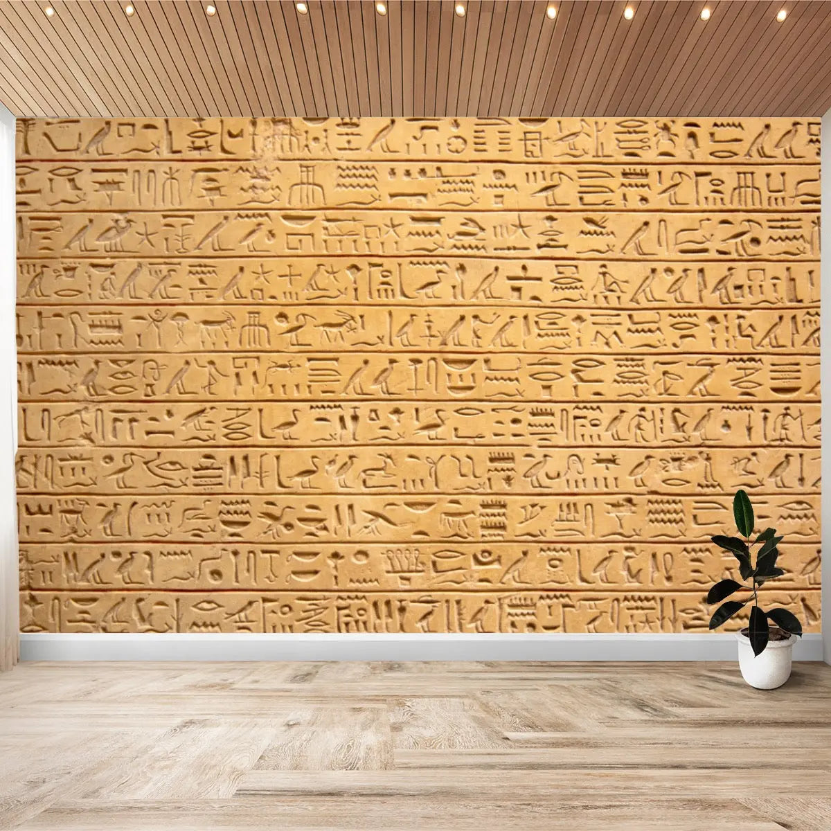 Egyptian Hieroglyphs Wallpaper Sticker - Image #1