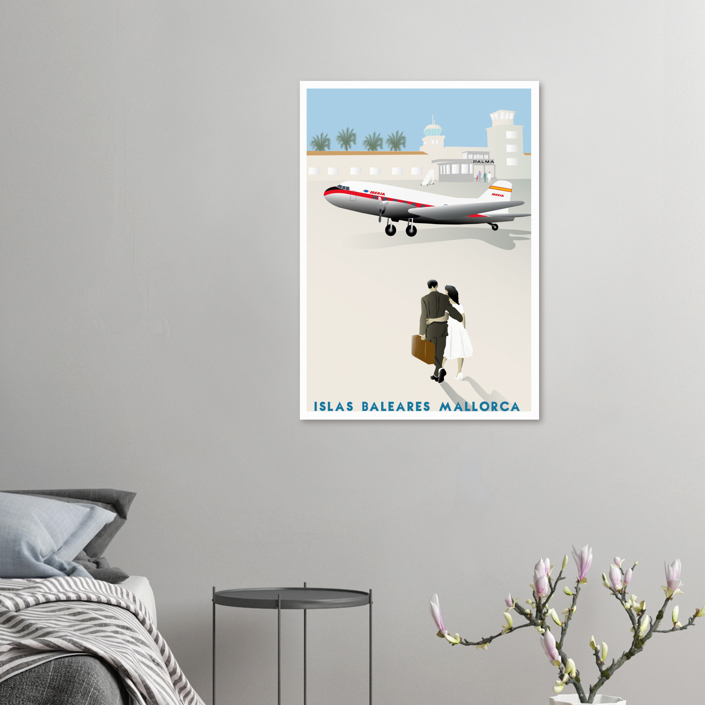 Palma Airport 1950 Vintage Poster by Posterify Design on Classic Matte Paper - Posterify