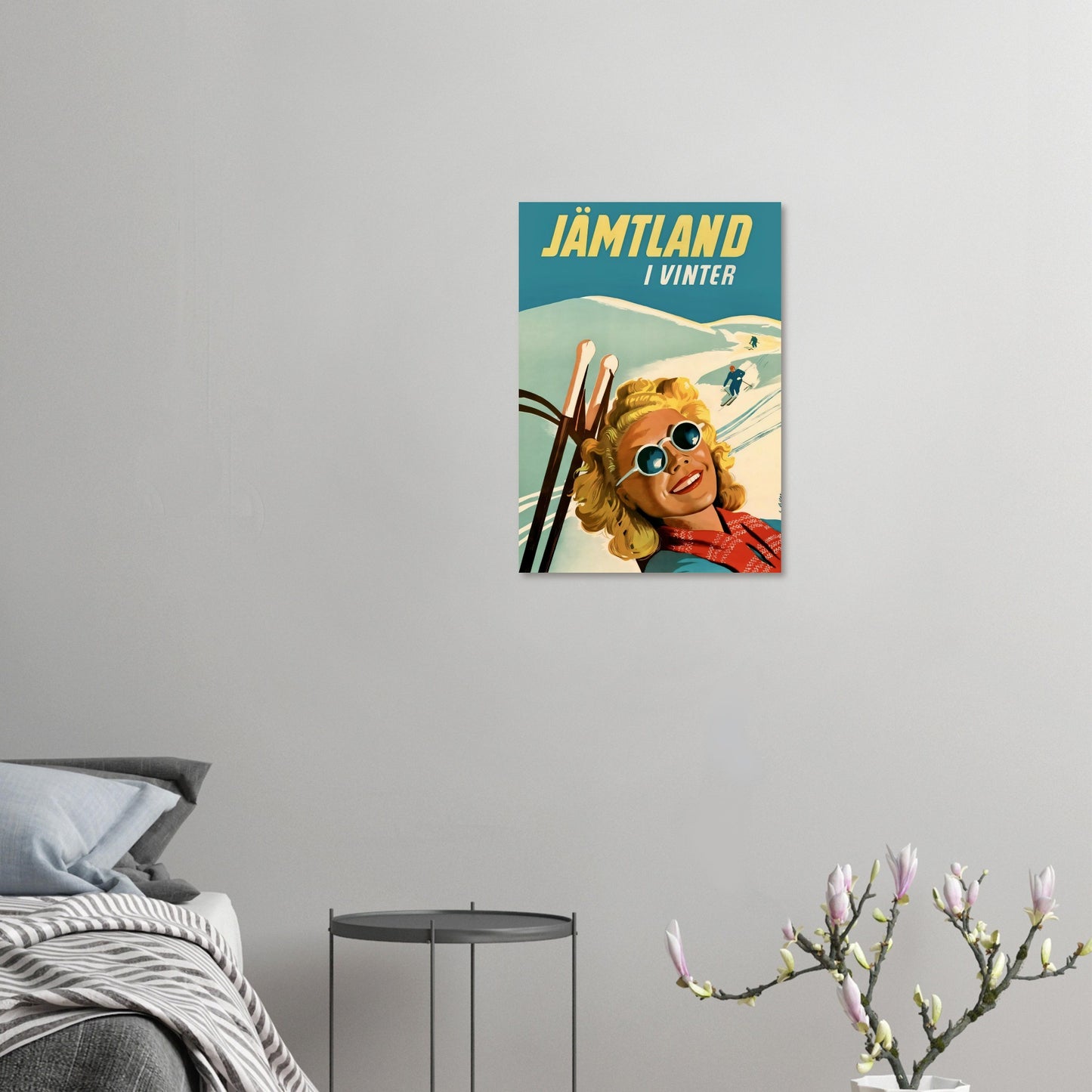 Jämtland in the Winter Vintage Poster Reprint on Premium Matte Paper - Posterify