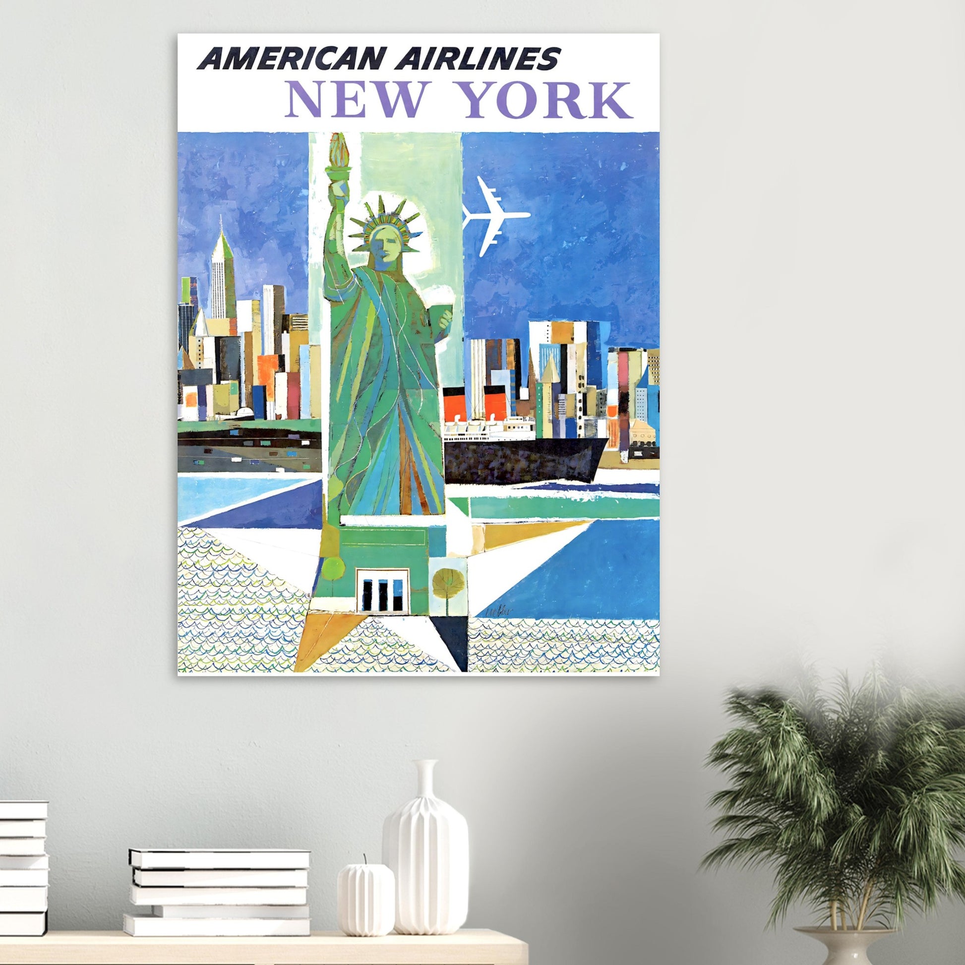 American Airlines Vintage Poster Reprint on Premium Matte Paper - Posterify