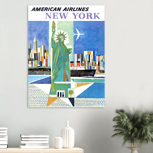 American Airlines Vintage Poster Reprint on Premium Matte Paper