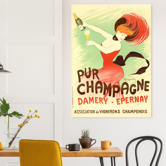 Vintage Poster Pur Champagne on Premium Matte Paper - Posterify