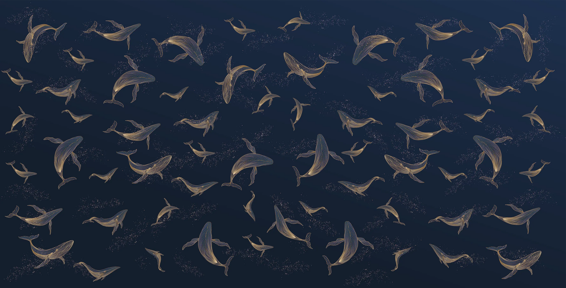 Whale Shoal Art, Mega Size Wall Sticker - Image #2