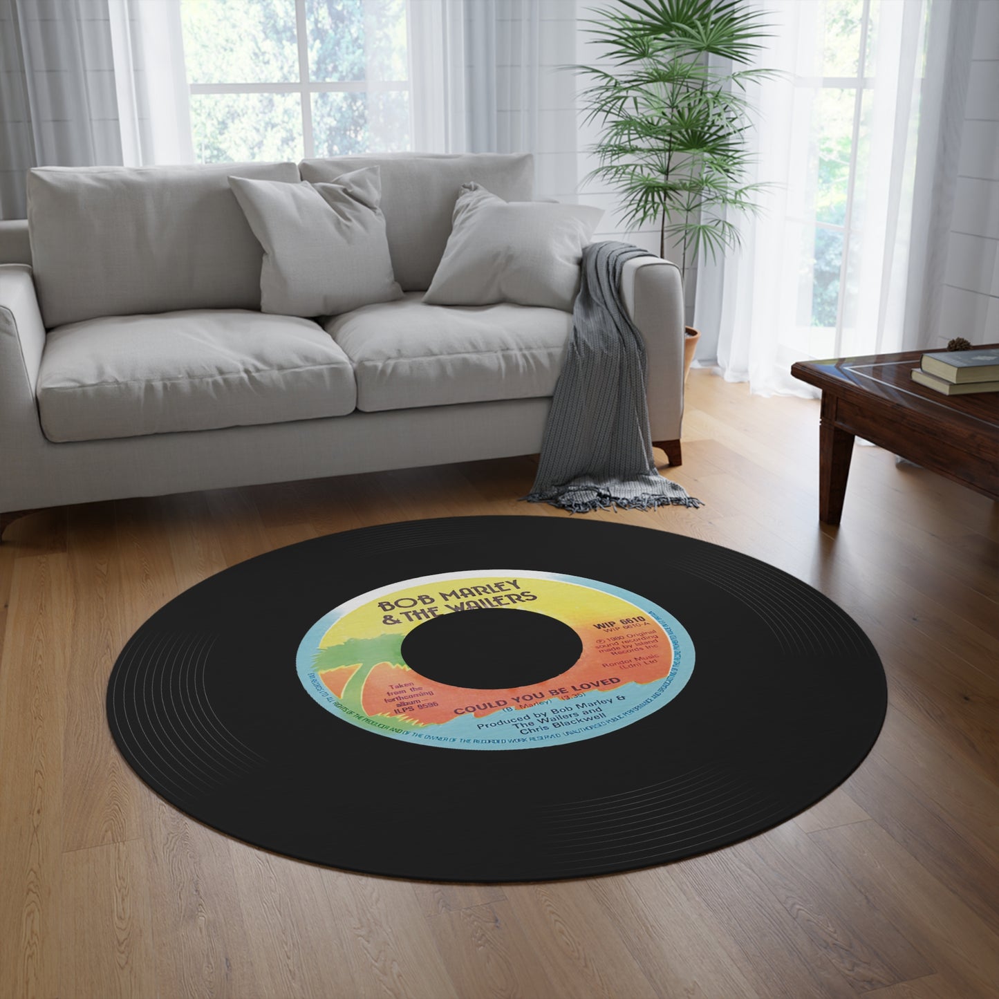 HQ Rug, Bob Marley, Could You be Loved, 150cm Vinyl record mat, (US made, US shipping)