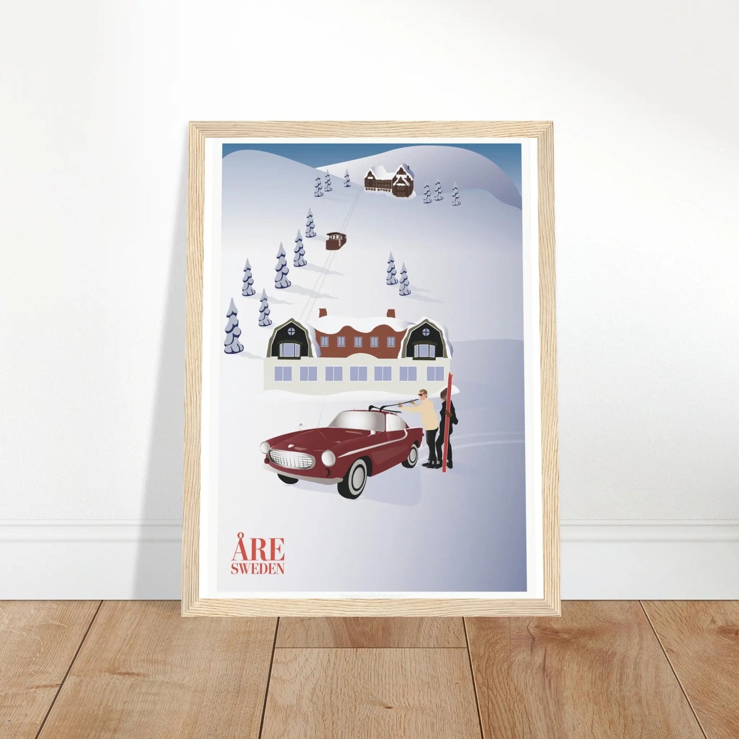 Åre, Sweden, Volvo P1800 by Posterify design, Premium Matte Paper Poster - Posterify