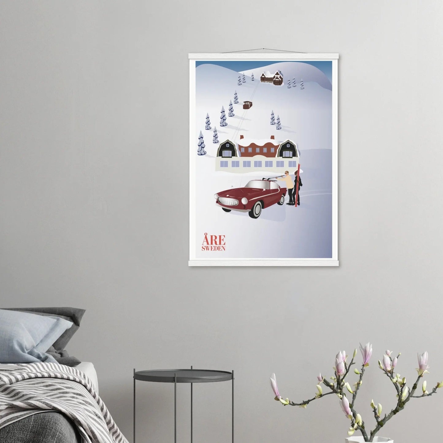 Åre, Sweden, Volvo P1800 by Posterify design, Premium Matte Paper Poster - Posterify