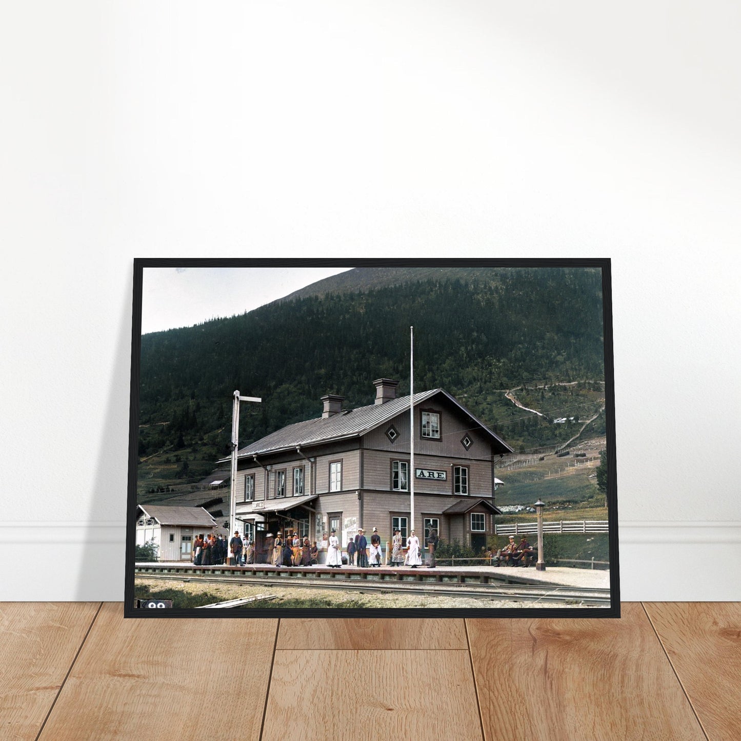 Åre Station, Sweden, Colorized B/W Photo from 1920th Wall Art - Posterify