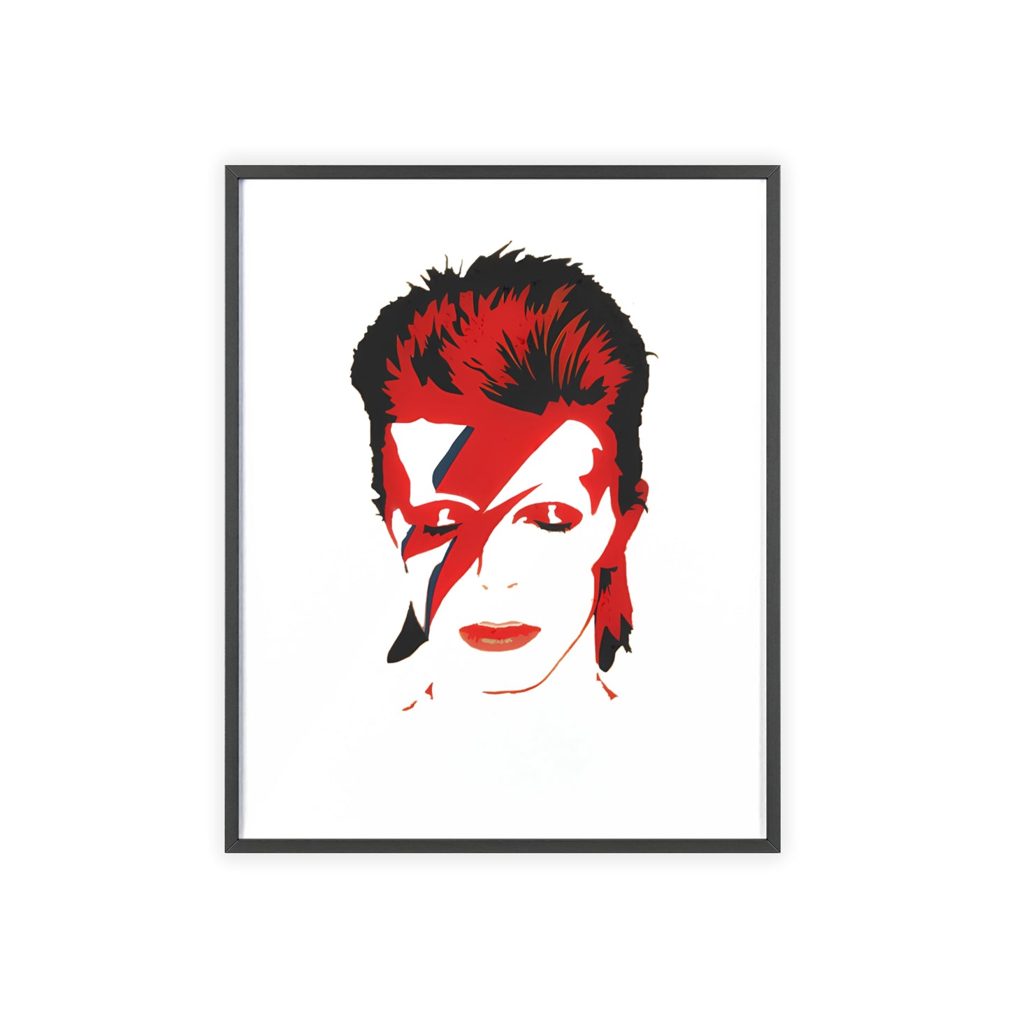 David Bowie Poster with Wooden Frame