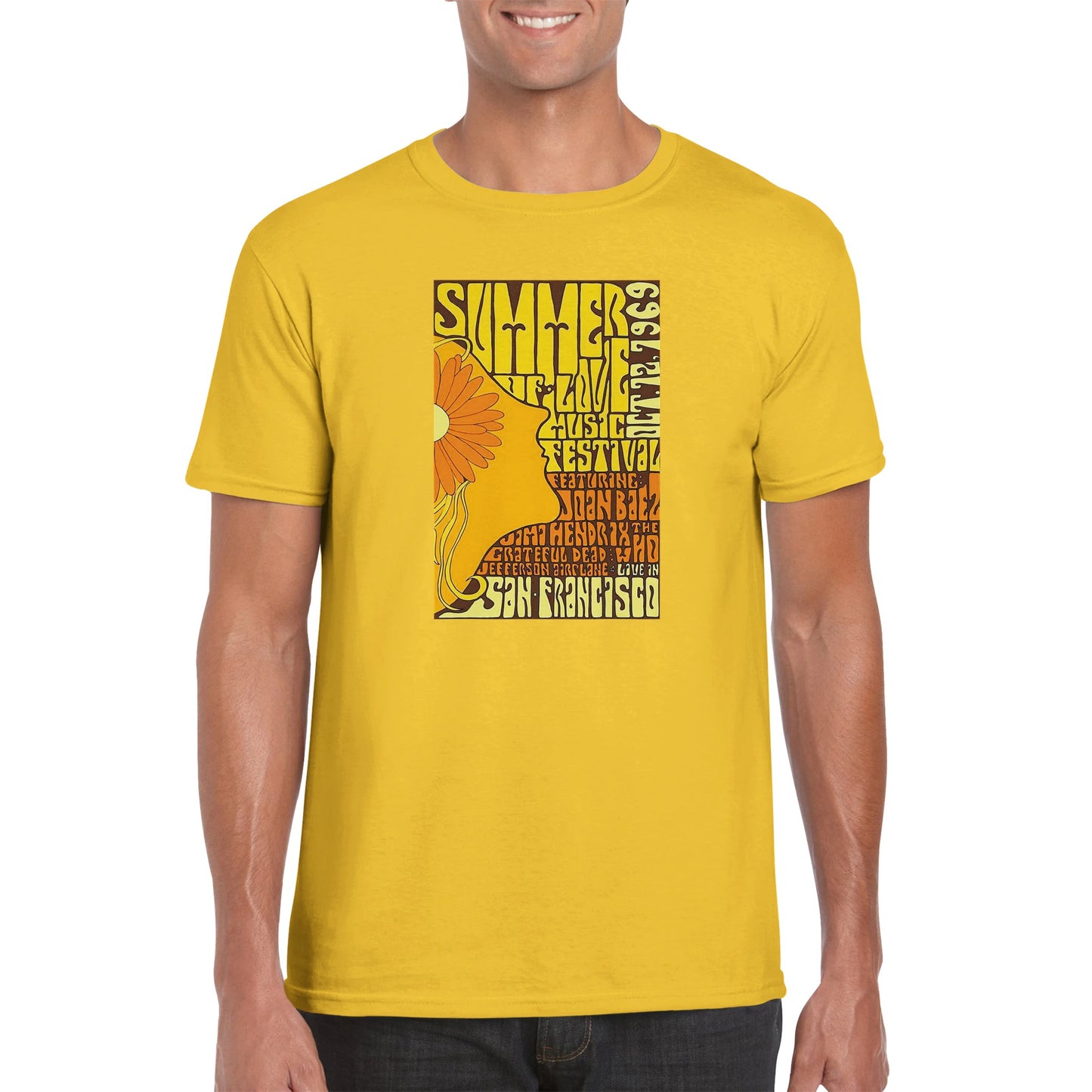 Summer of Love 1969 Classic Unisex Crewneck T-shirt - Posterify