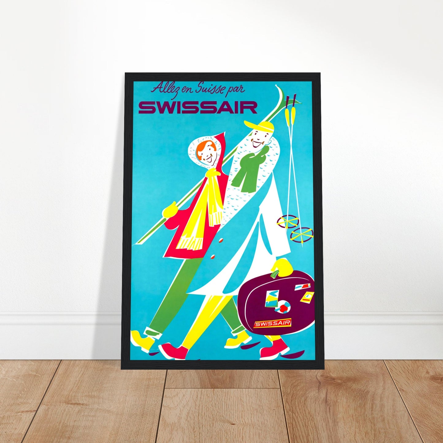 Vintage Poster Reprint, Swissair, Wall Art on Premium Paper - Posterify