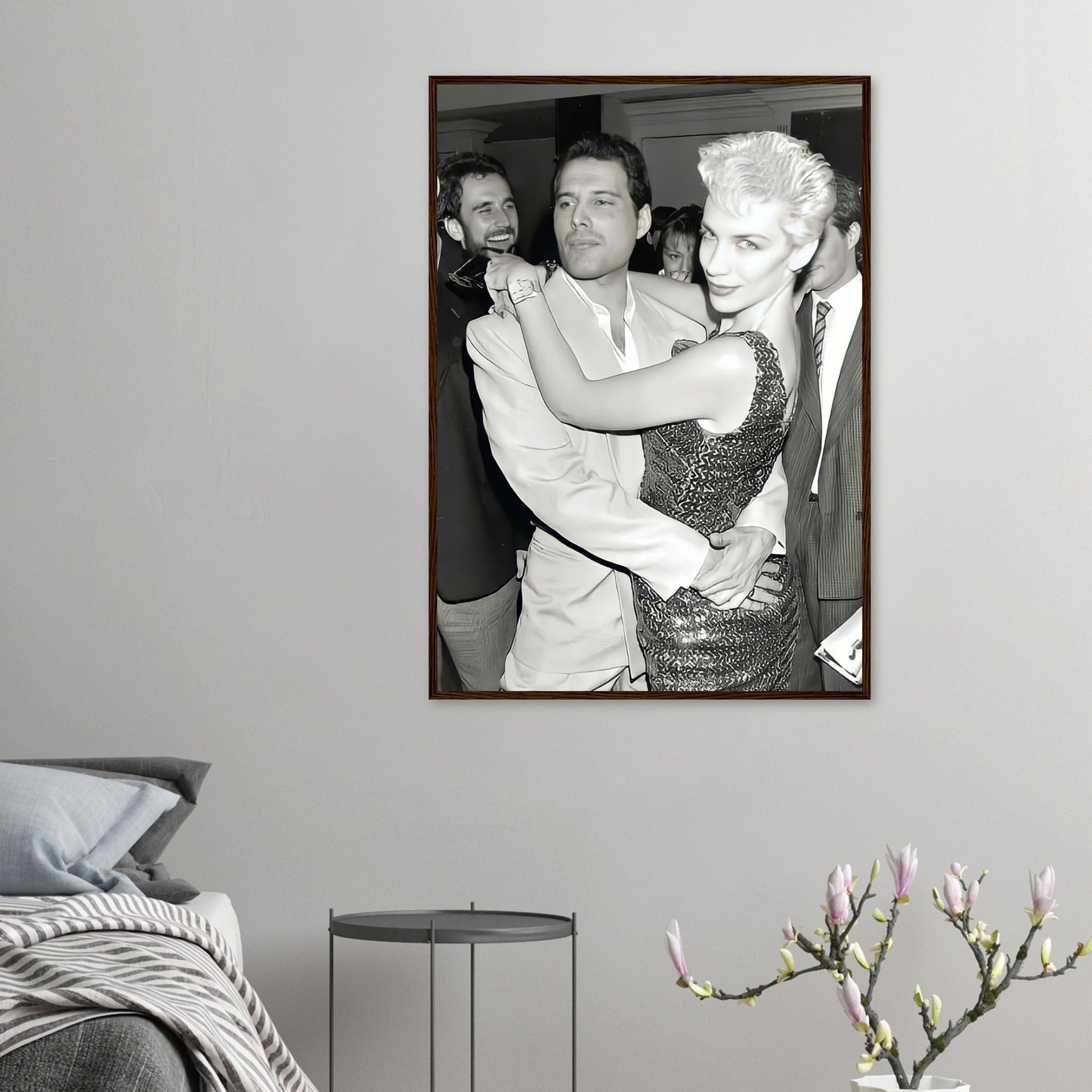 Poster Print of Freddie Mercury and Annie Lennox (public domain) on Premium Matte Paper - Posterify