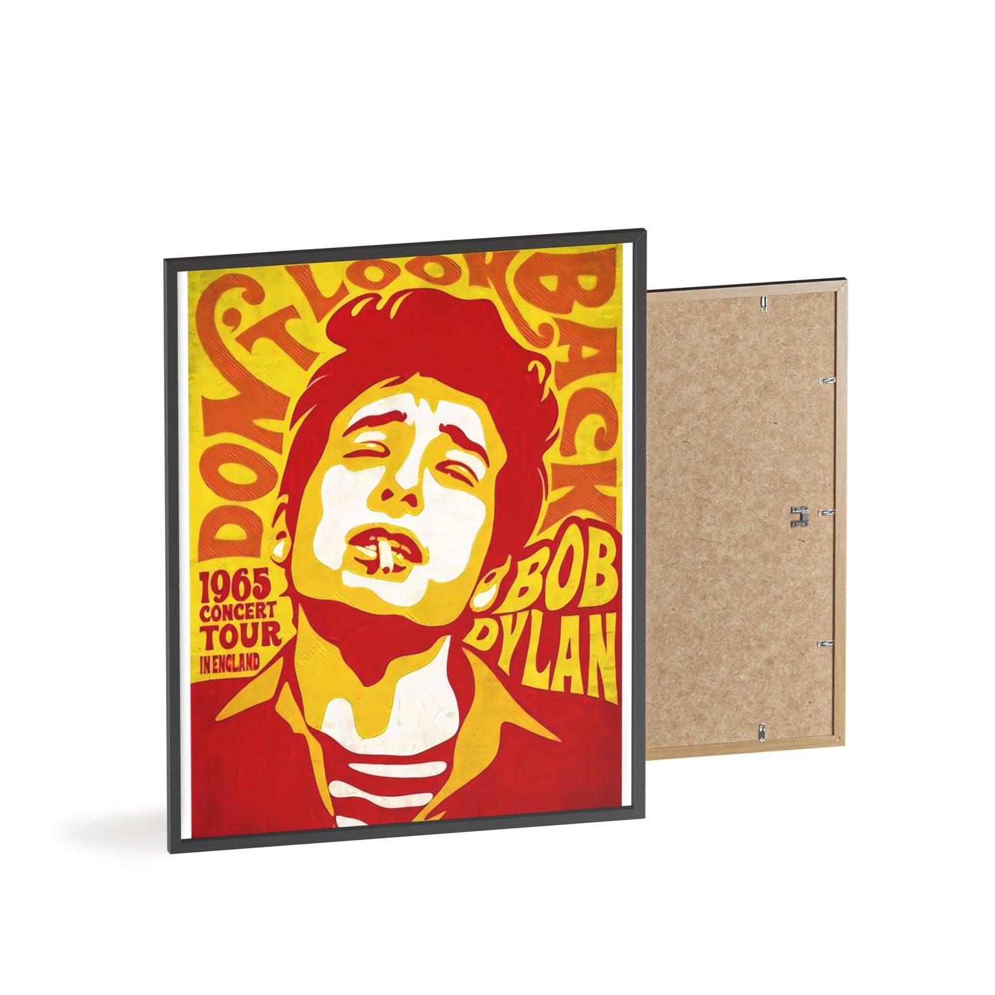 Bob Dylan Poster with Wooden Frame