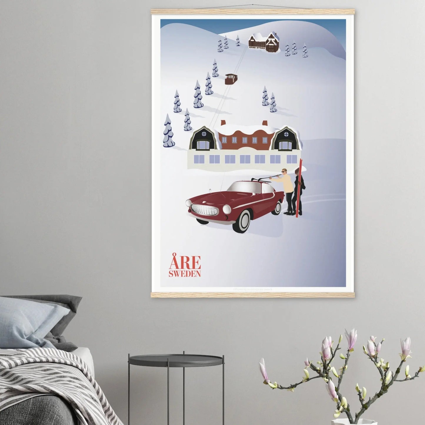 Åre, Sweden, Volvo P1800 by Posterify design, Premium Matte Paper Poster - Posterify