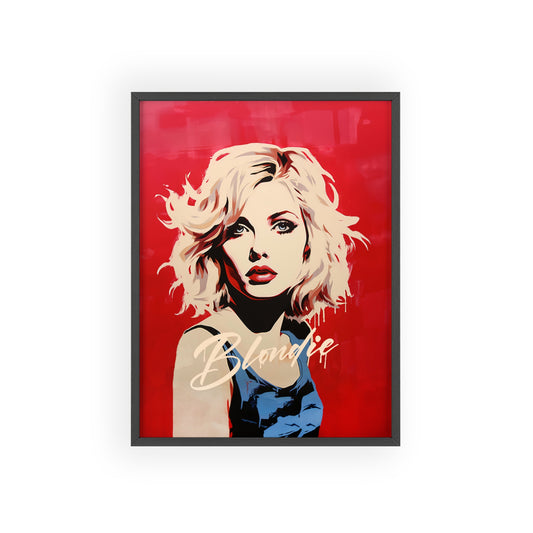 Blondie Poster with Wooden Frame