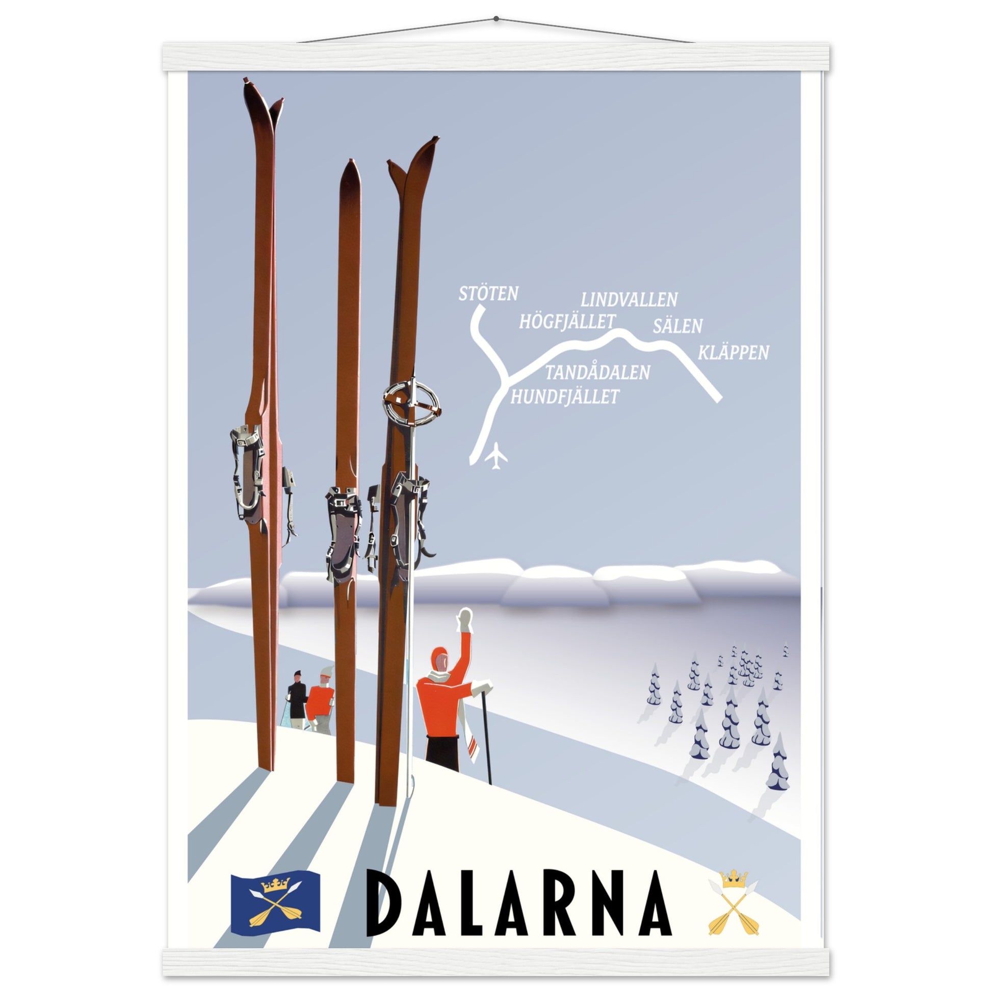 Vintage poster 'Dalarna' Sweden on Premium Matte Paper by Posterify Design - Posterify